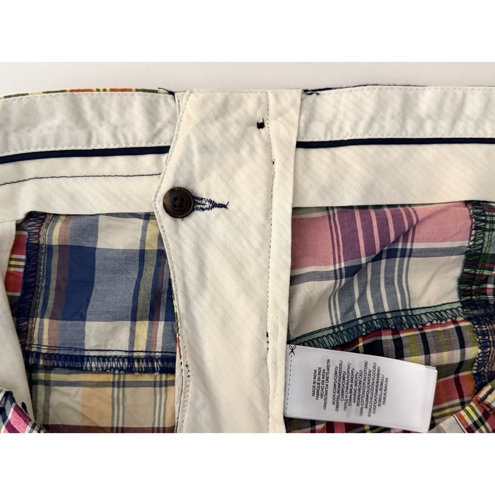 POLO RALPH LAUREN Men Shorts 42 Classic Fit 9" Madras Plaid Patchwork Preppy Ivy - Picture 4 of 10